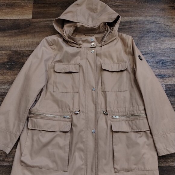 Donna Karan DKNY Rain Coat All Weather Jacket Size Petite XXL - NICE! - Picture 1 of 13